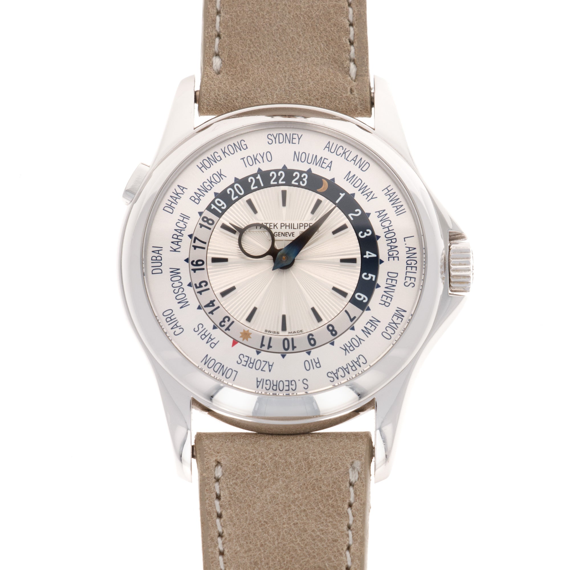 Patek Philippe - Patek Philippe White Gold World Time Watch Ref. 5130 - The Keystone Watches