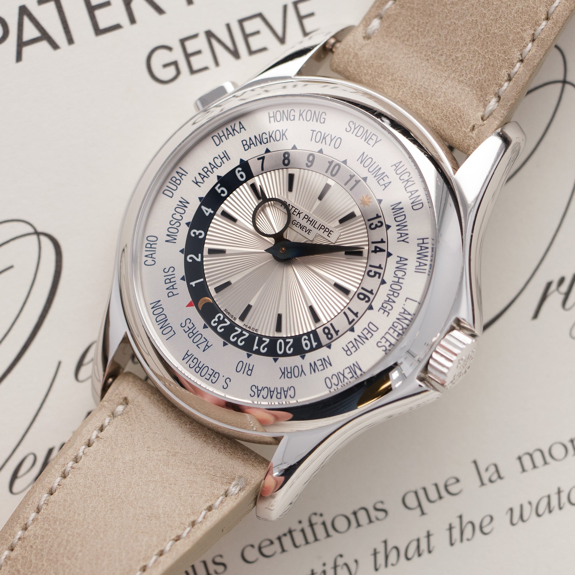 Patek Philippe - Patek Philippe White Gold World Time Watch Ref. 5130 - The Keystone Watches