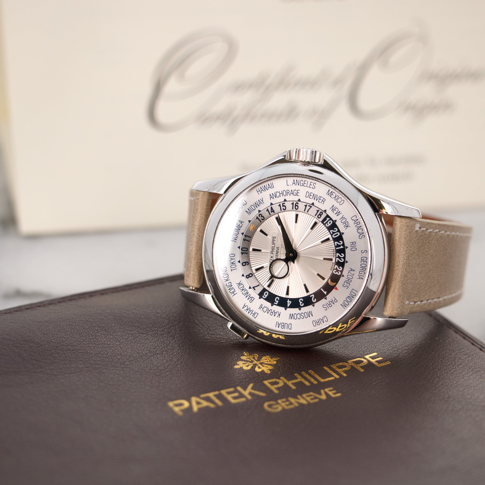 Patek Philippe - Patek Philippe White Gold World Time Watch Ref. 5130 - The Keystone Watches