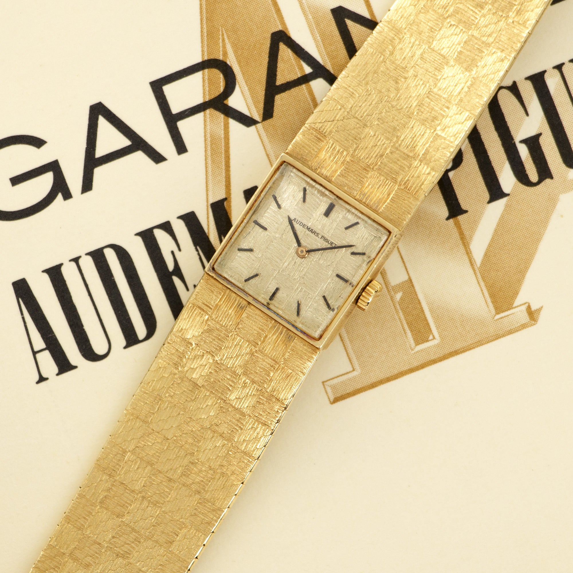 Audemars Piguet - Audemars Piguet Yellow Gold Checkered Bracelet Watch with Original Warranty Paper - The Keystone Watches
