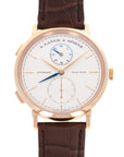 A. Lange & Sohne - A Lange & Sohne Rose Gold Saxonia Dual Time Watch Ref. 385.032 - The Keystone Watches