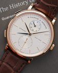 A. Lange & Sohne - A Lange & Sohne Rose Gold Saxonia Dual Time Watch Ref. 385.032 - The Keystone Watches