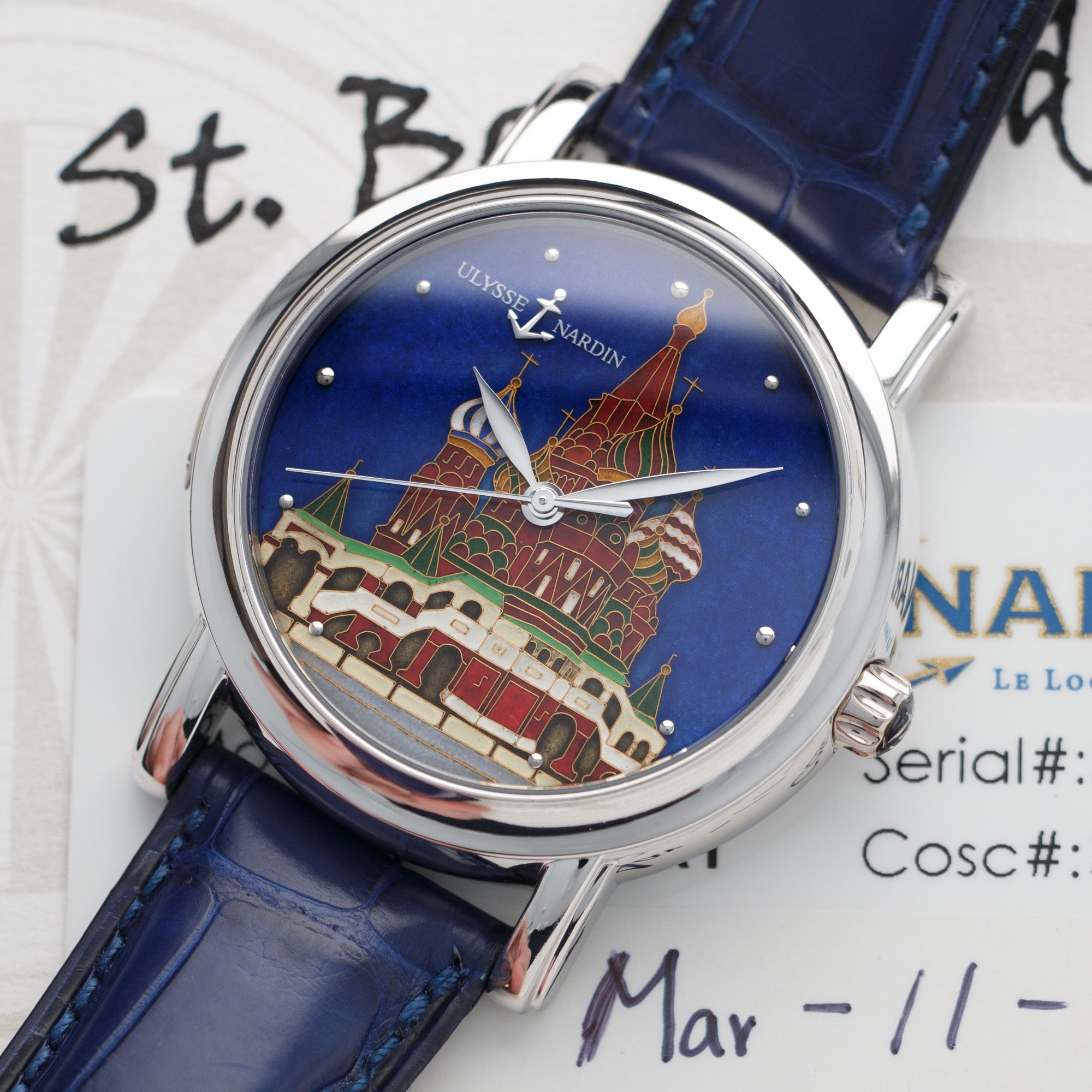 Ulysse Nardin - Ulysse Nardin Platinum San Marco Kremlin Cloisonne Dial Watch - The Keystone Watches