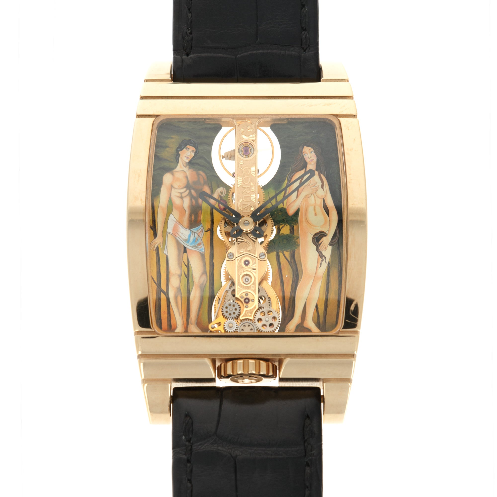 Corum - Corum Rose Gold Golden Bridge Adam & Eve Watch - The Keystone Watches