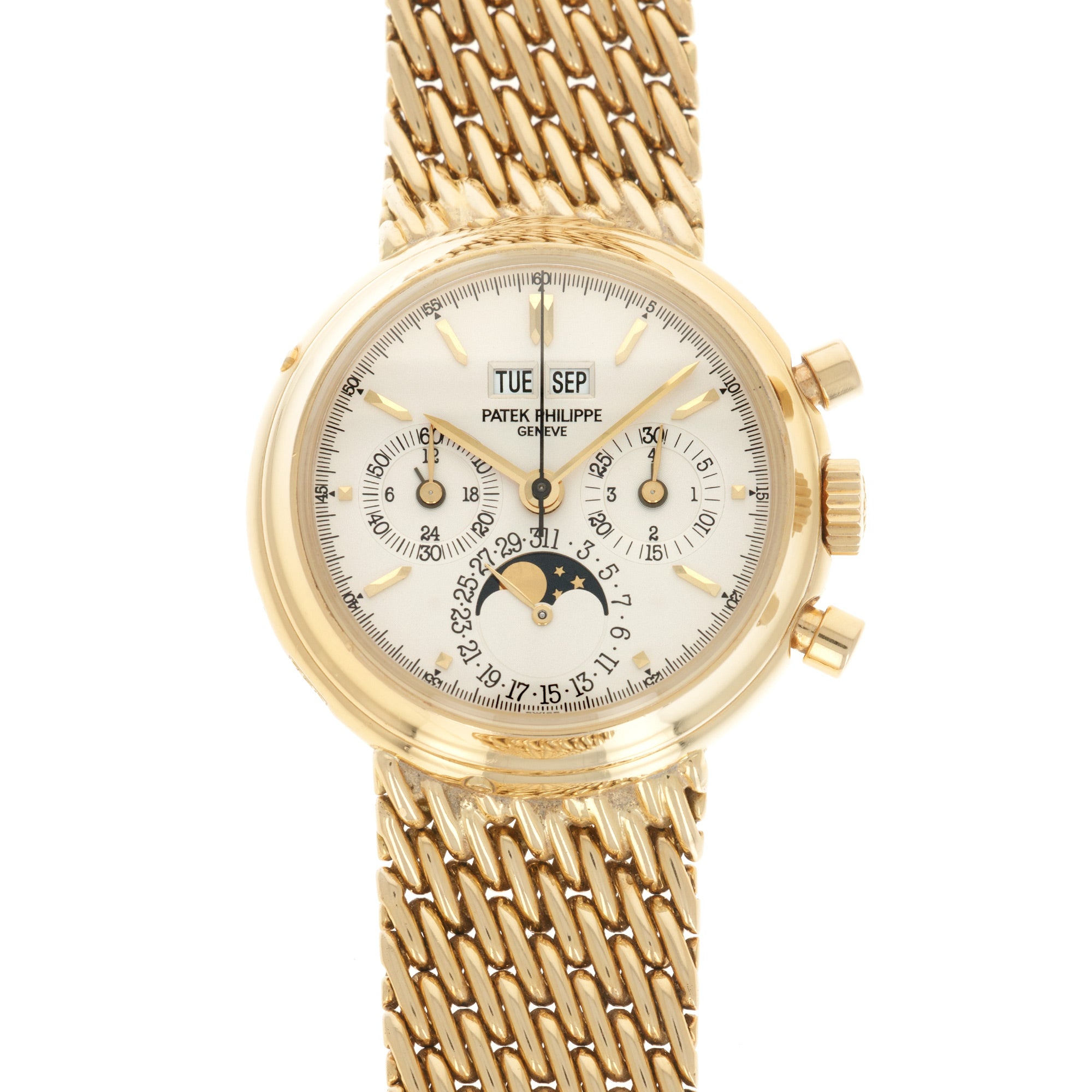 Patek Philippe - Patek Philippe Yellow Gold Perpetual Calendar Chronograph Watch Ref. 3970 - The Keystone Watches