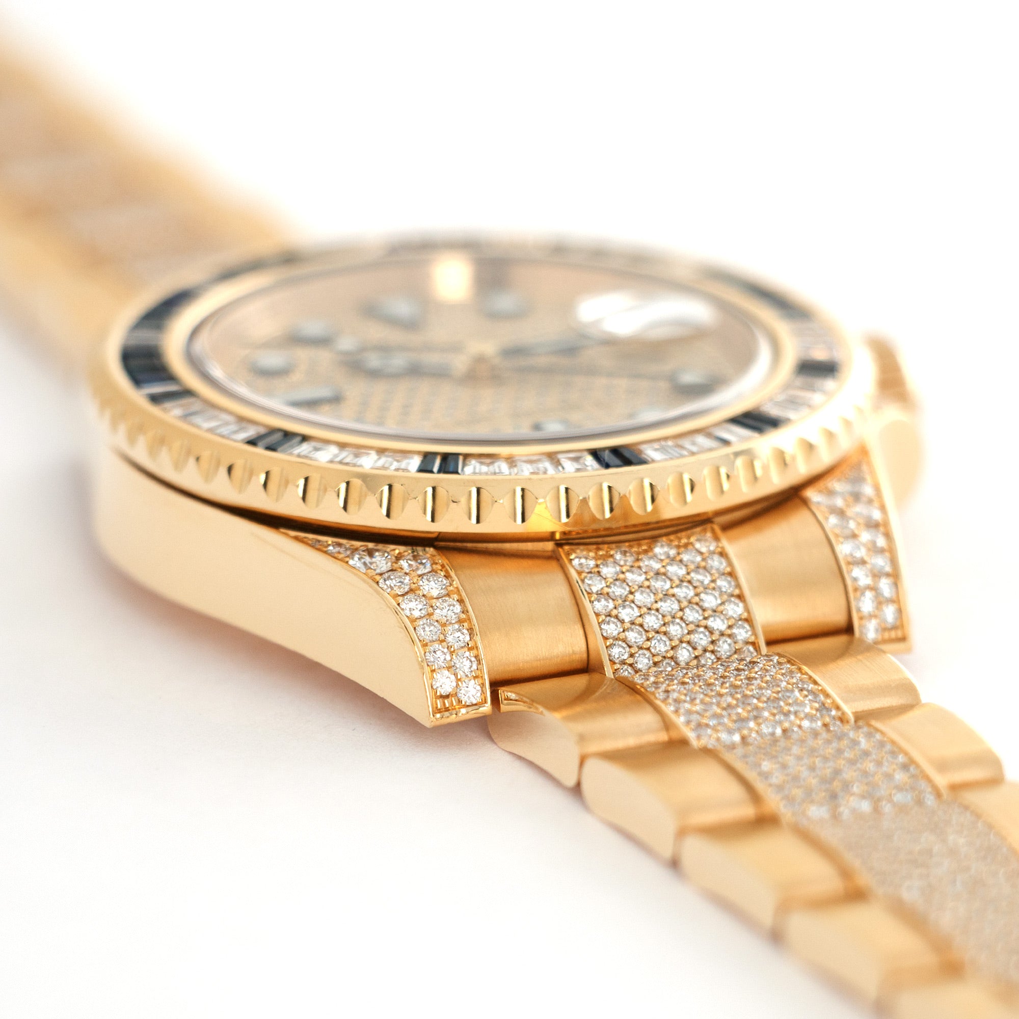 Rolex - Rolex Yellow Gold GMT-Master II Diamond Sapphire Watch Ref. 116758 - The Keystone Watches