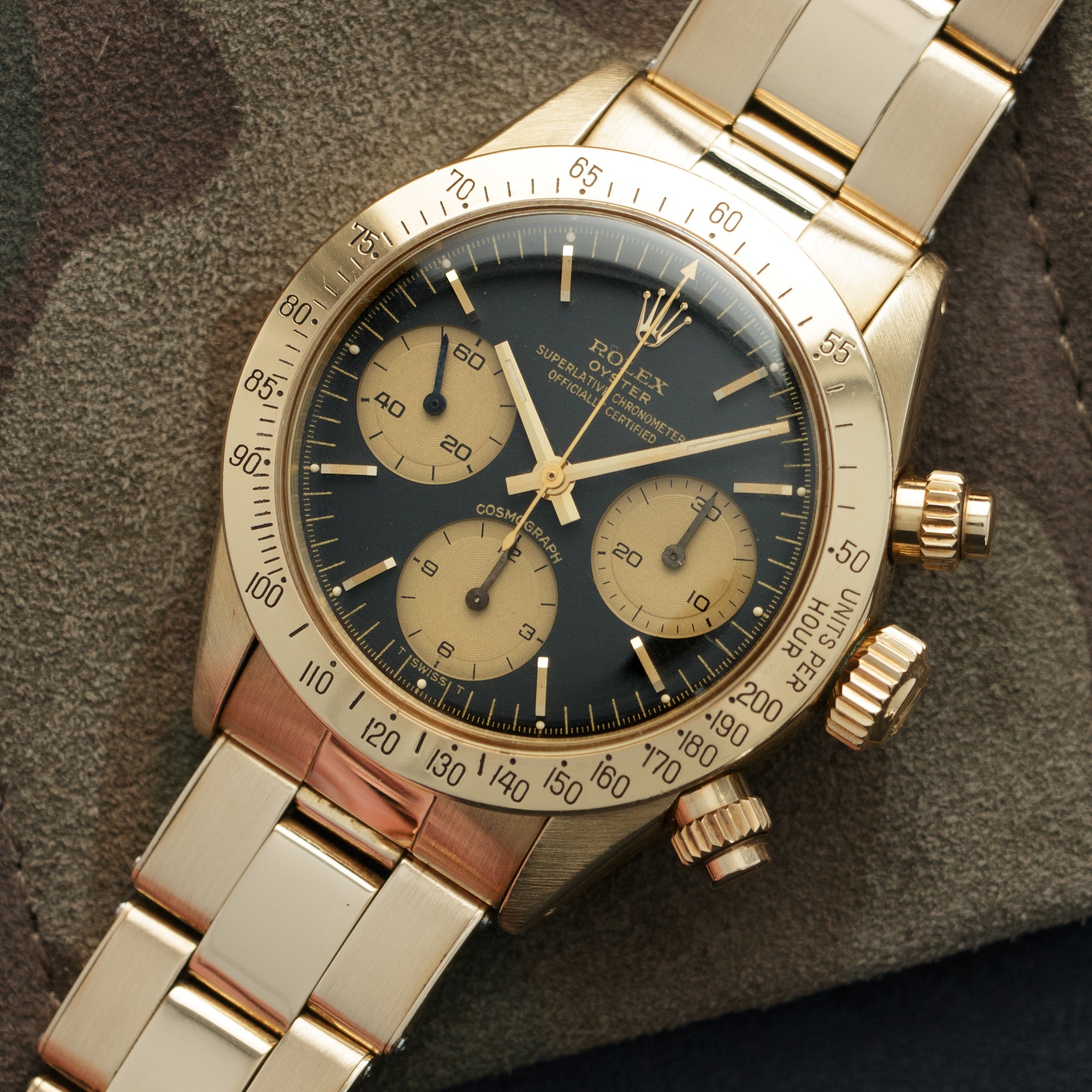 Daytona Reference 6265 Vintage Rolex Unicorn Yellow Gold Rolex