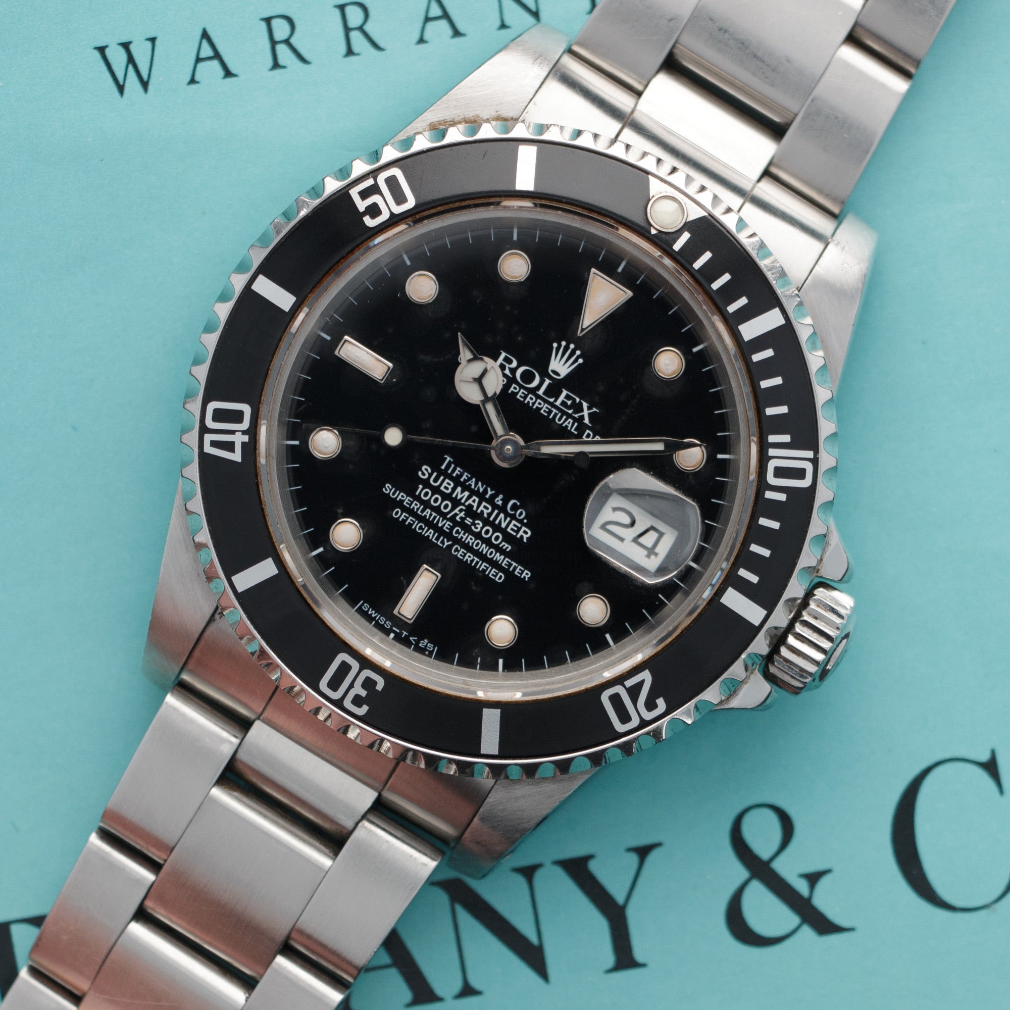 Rolex - Rolex Tiffany Submariner Watch Ref. 16800, with Tiffany & Co Warranty - The Keystone Watches