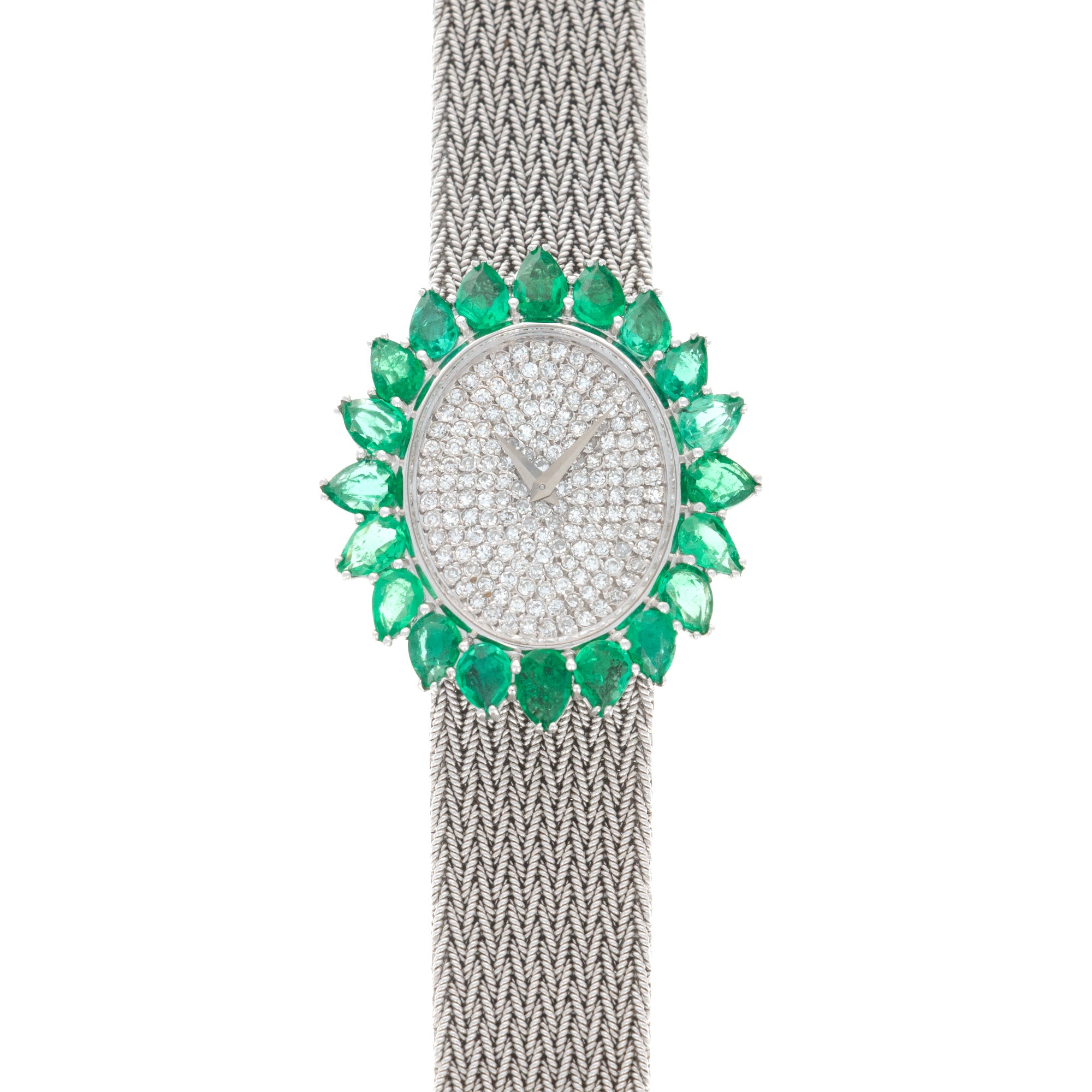 Vacheron Constantin - Vacheron Constantin White Gold Diamond & Emerald Watch - The Keystone Watches