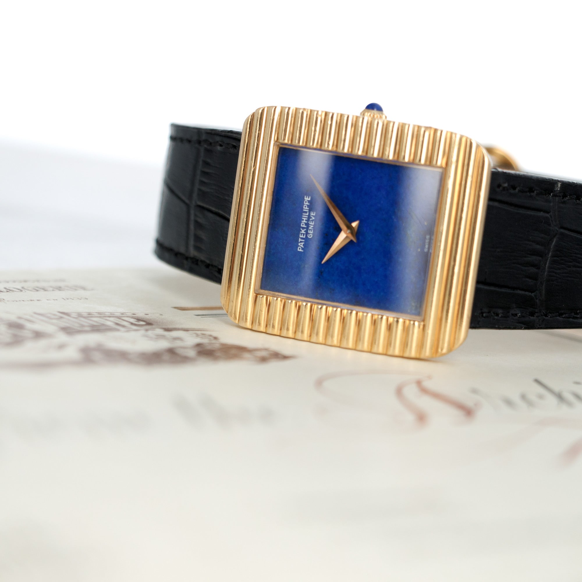 Patek Philippe - Patek Philippe Yellow Gold Lapis Watch Ref. 3733 - The Keystone Watches