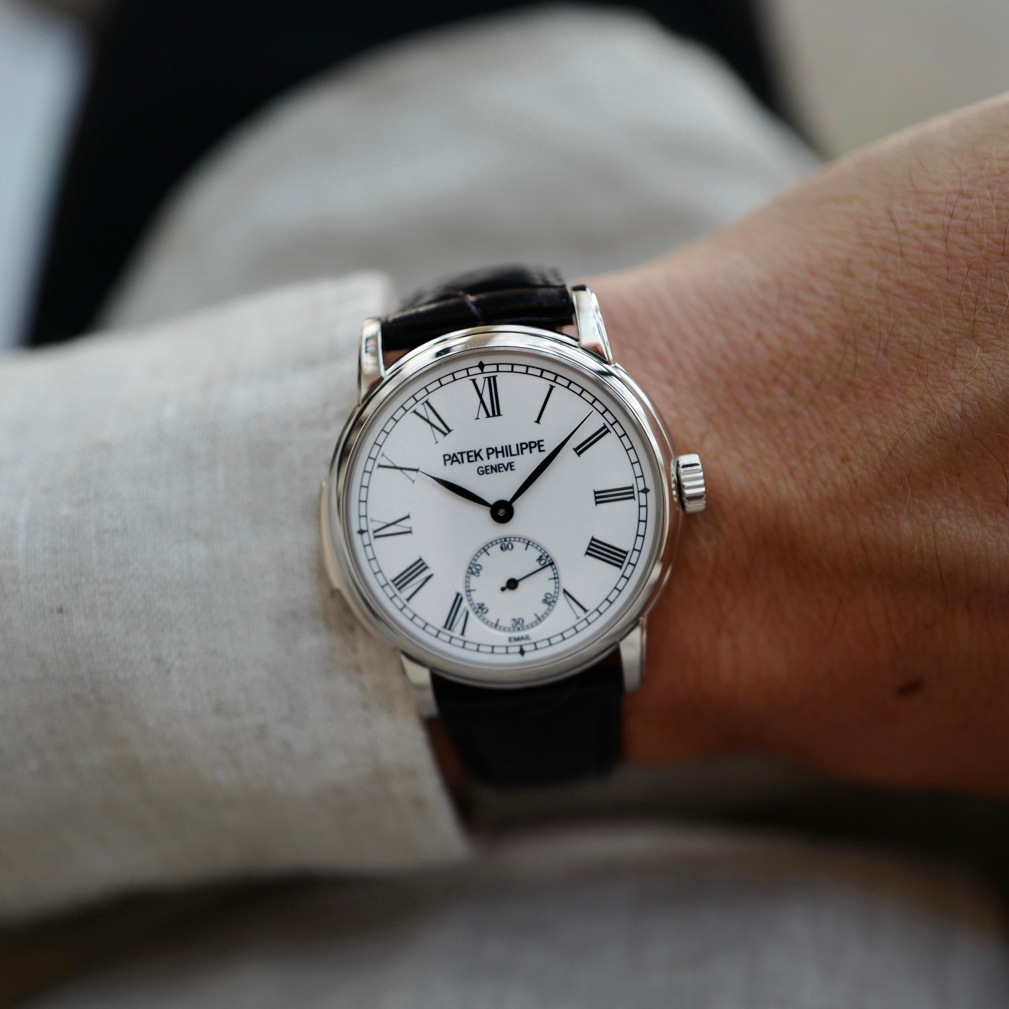 Patek Philippe - Patek Philippe Platinum Minute Repeater Enamel Dial Watch Ref. 5078 - The Keystone Watches