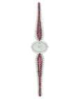 Piaget - Piaget White Gold Diamond & Ruby Bracelet Watch - The Keystone Watches