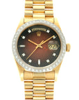 Rolex - Rolex Yellow Gold Day-Date Red Vignette Diamond Watch Ref. 18048 - The Keystone Watches