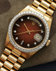 Rolex - Rolex Yellow Gold Day-Date Red Vignette Diamond Watch Ref. 18048 - The Keystone Watches