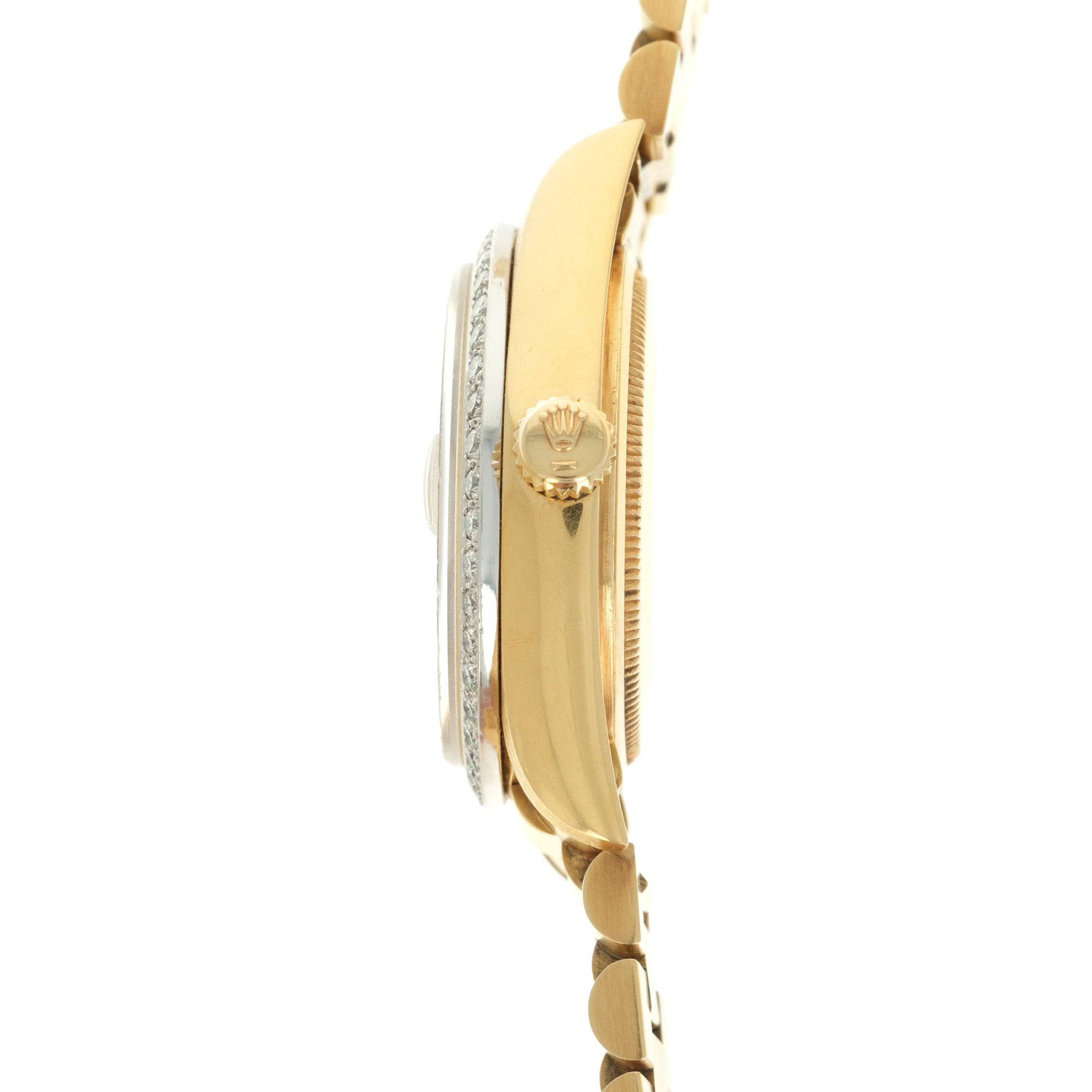 Rolex - Rolex Yellow Gold Day-Date Red Vignette Diamond Watch Ref. 18048 - The Keystone Watches