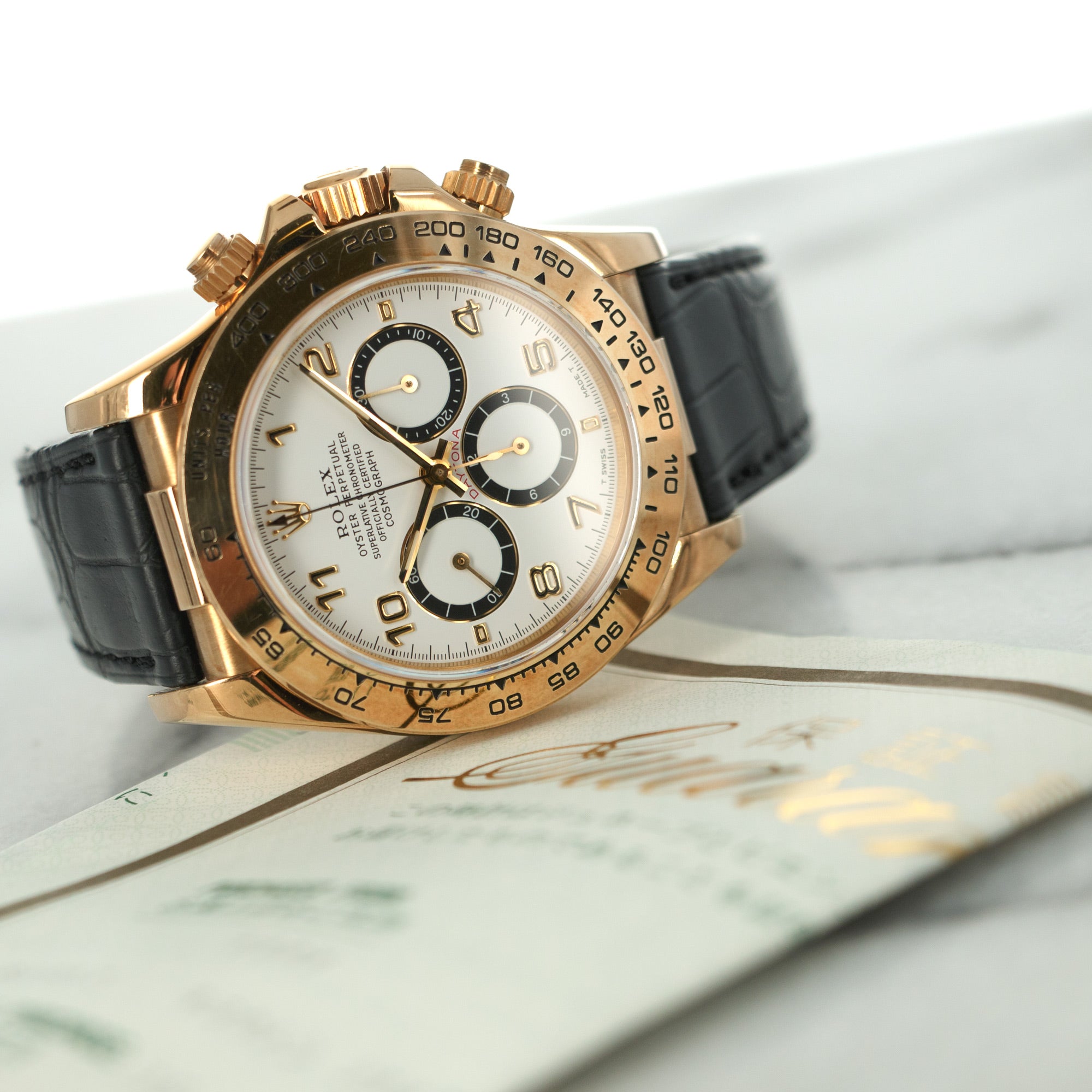 Rolex - Rolex Yellow Gold Cosmograph Daytona Zenith Inverted 6 Watch, Ref. 16518 - The Keystone Watches