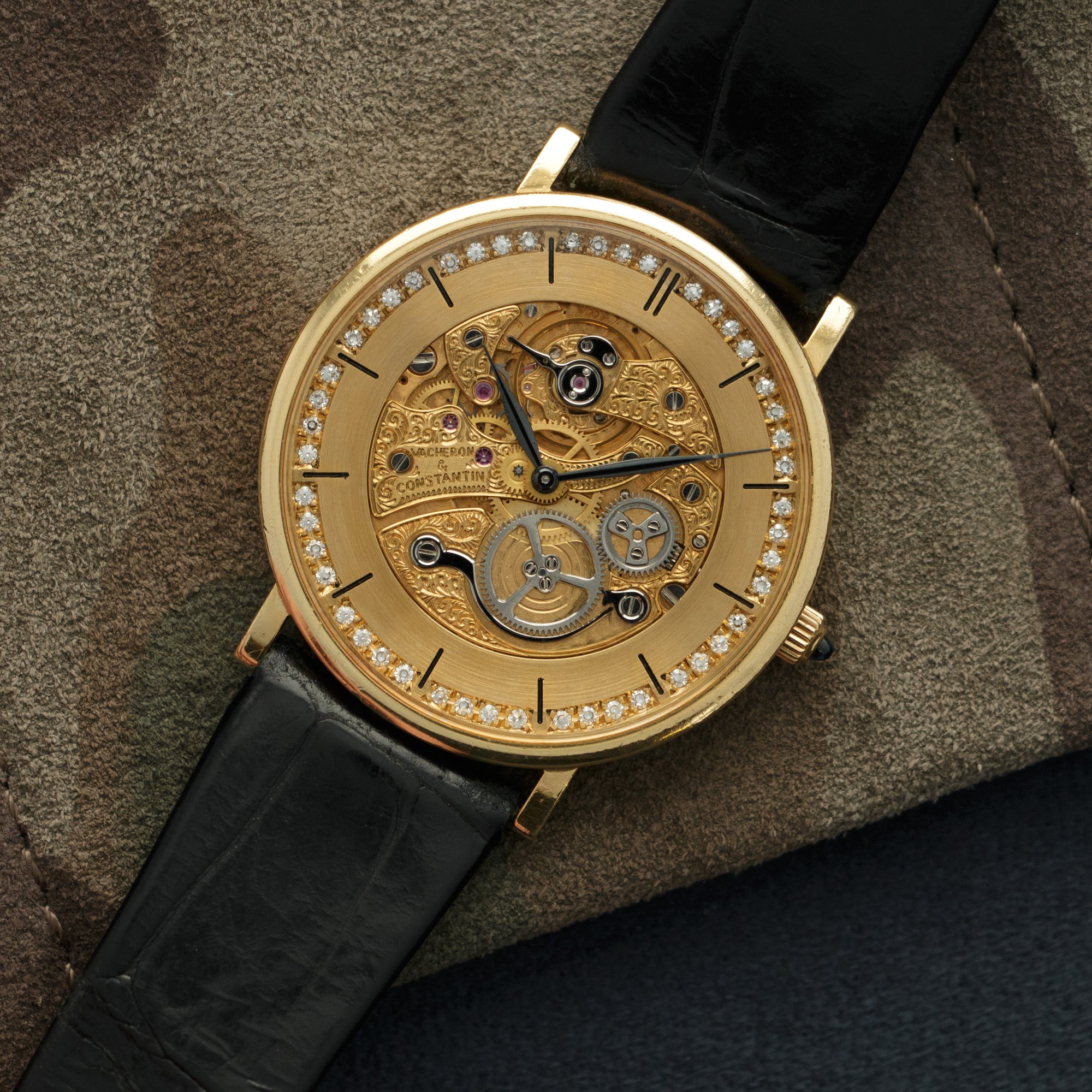 Vacheron Constantin - Vacheron Constantin Yellow Gold Skeletonized Diamond Watch - The Keystone Watches