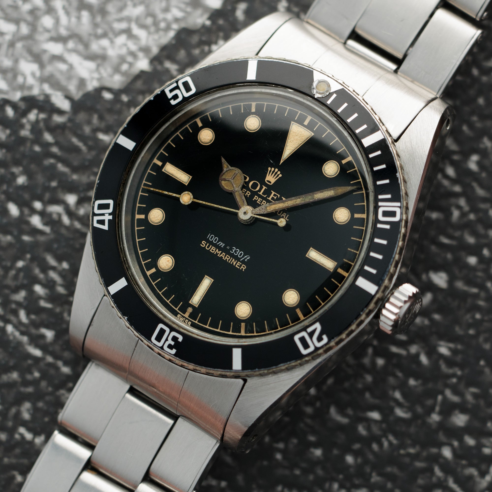 Rolex - Rolex No Crown Guards Submariner Watch Ref. 5508 with Original Exclamation Point Dial - The Keystone Watches