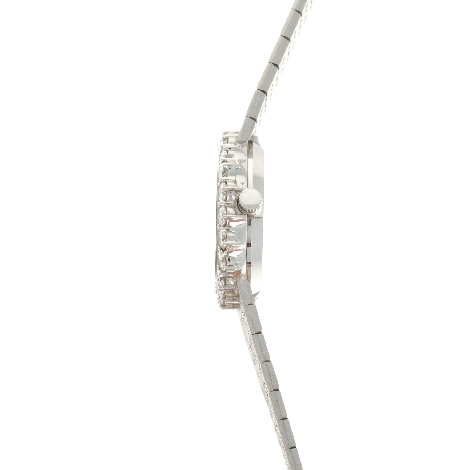 Piaget - Piaget White Gold Diamond Onyx Watch, 1970s - The Keystone Watches