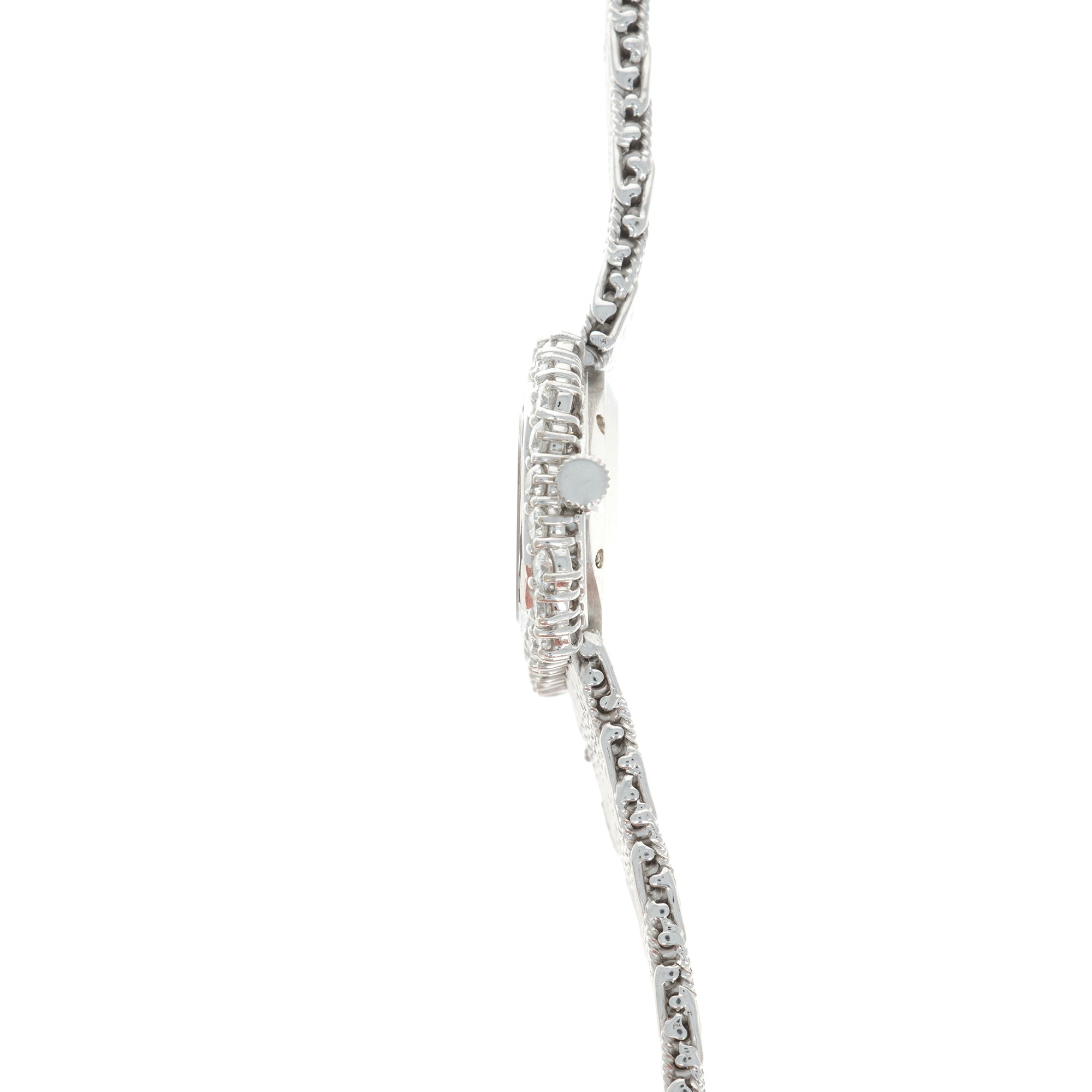 Piaget - Piaget White Gold Diamond Sapphire Watch, 1970s - The Keystone Watches