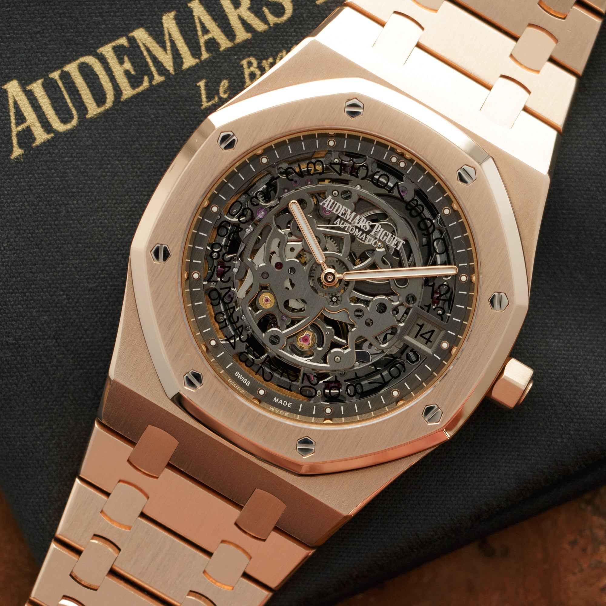 Audemars Piguet - Audemars Piguet Rose Gold Royal Oak Openworked Skeleton Watch Ref. 15204 - The Keystone Watches