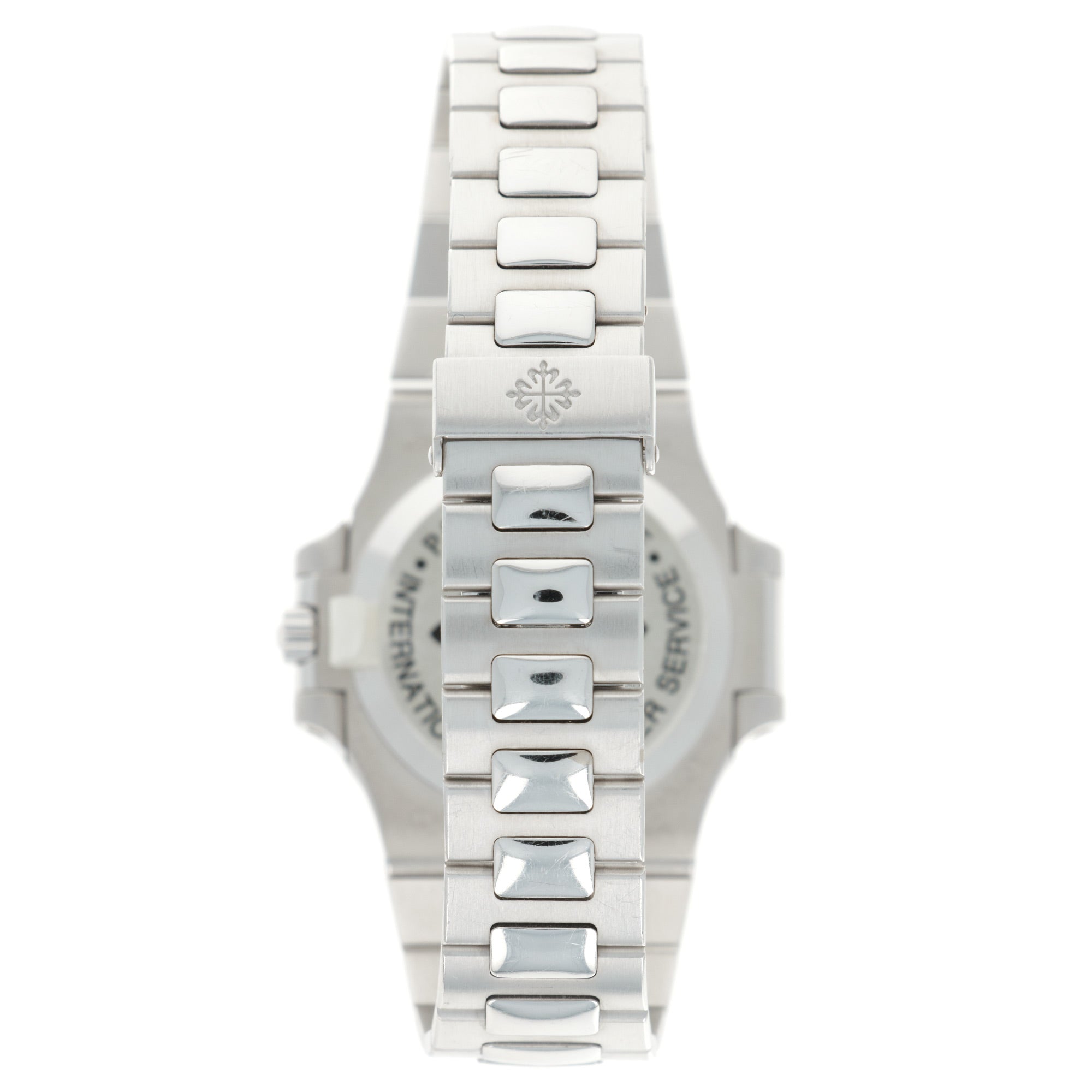 Patek Philippe - Patek Philippe White Gold Nautilus Baguette Diamond Watch Ref. 3800 - The Keystone Watches