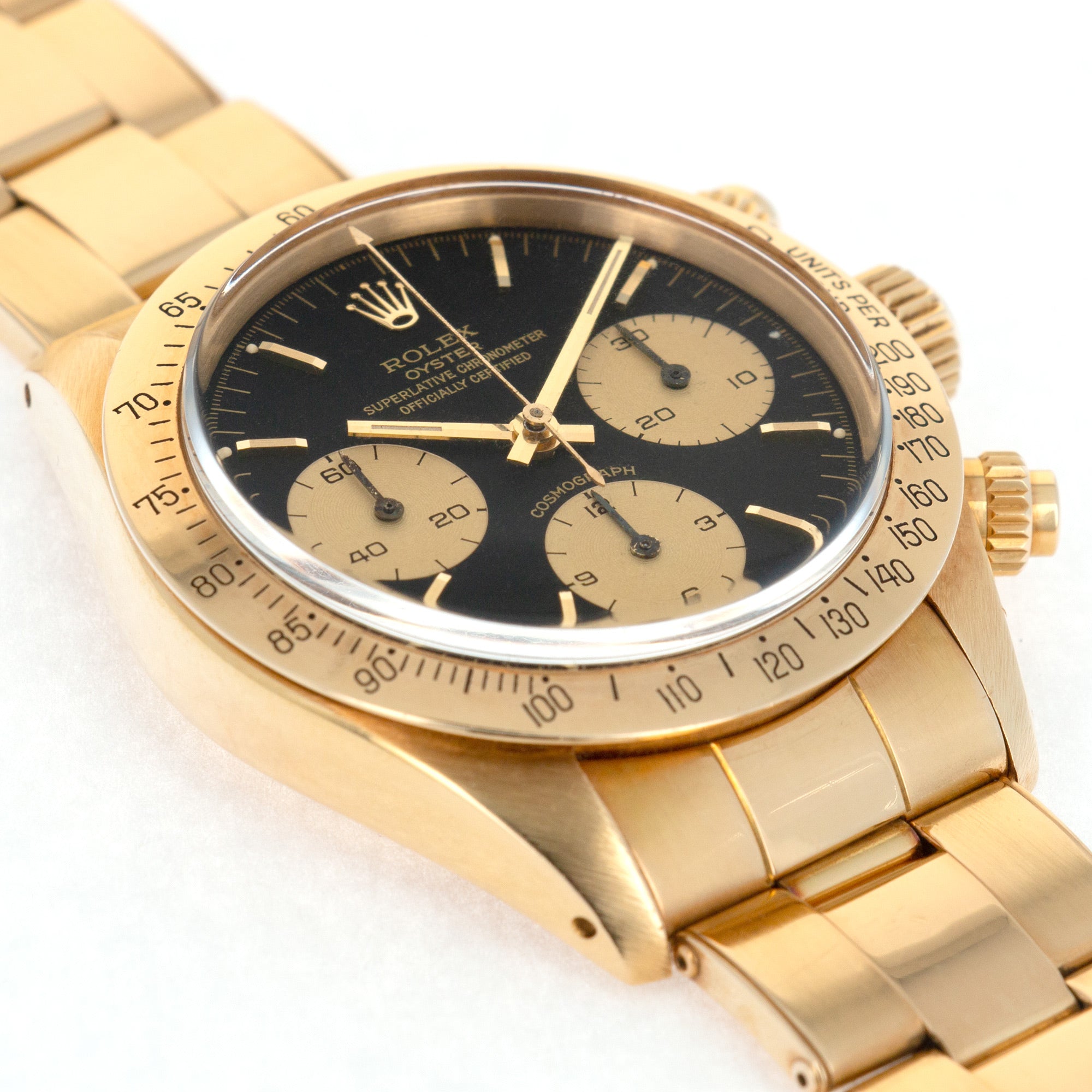 Rolex - Rolex Yellow Gold Cosmograph Daytona Watch Ref. 6265, with Original Box and Papers - The Keystone Watches