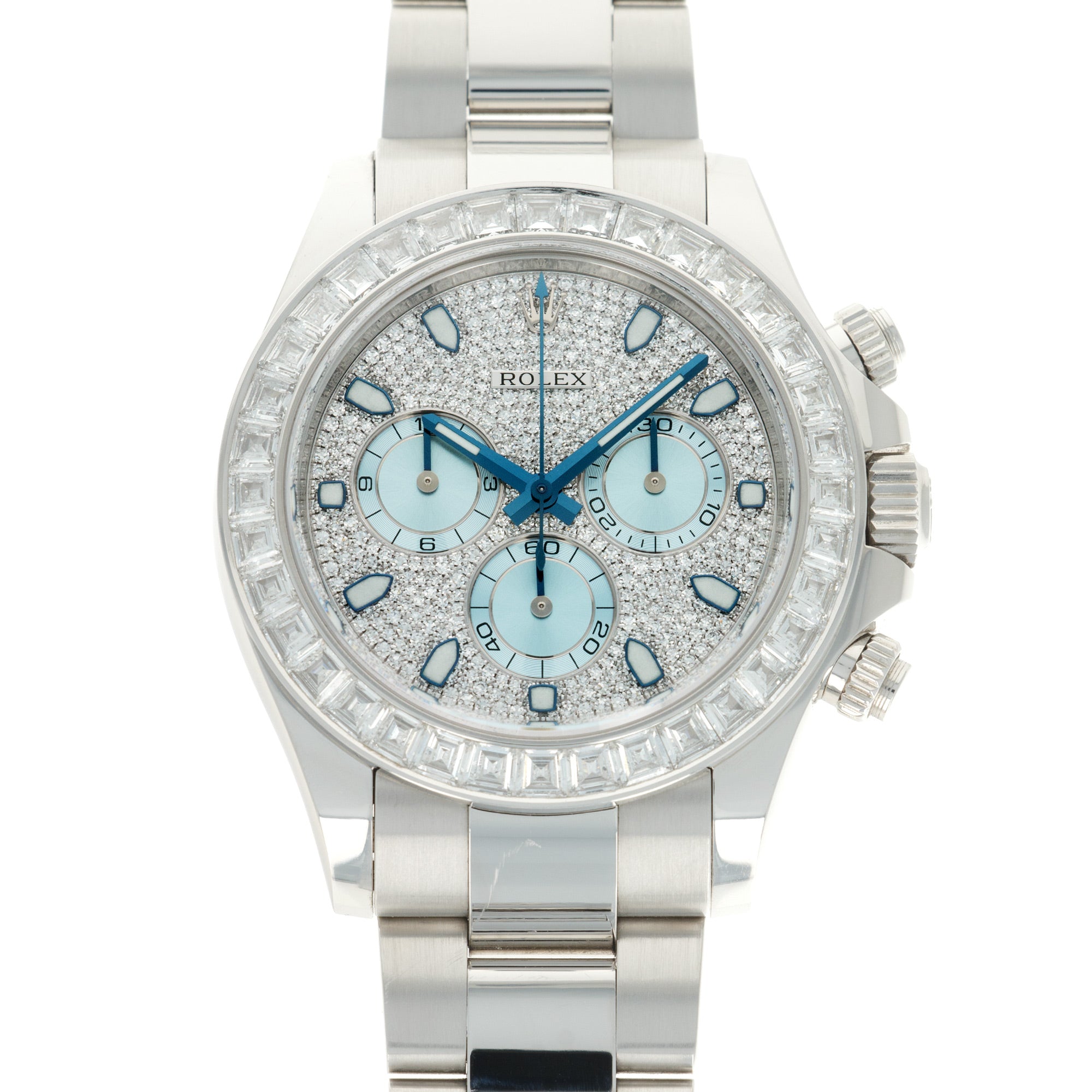 Rolex - Rolex Platinum Cosmograph Daytona Baguette Diamond Watch Ref. 116576 - The Keystone Watches
