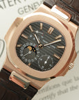 Patek Philippe - Patek Philippe Rose Gold Nautilus Moonphase Watch Ref. 5712 - The Keystone Watches