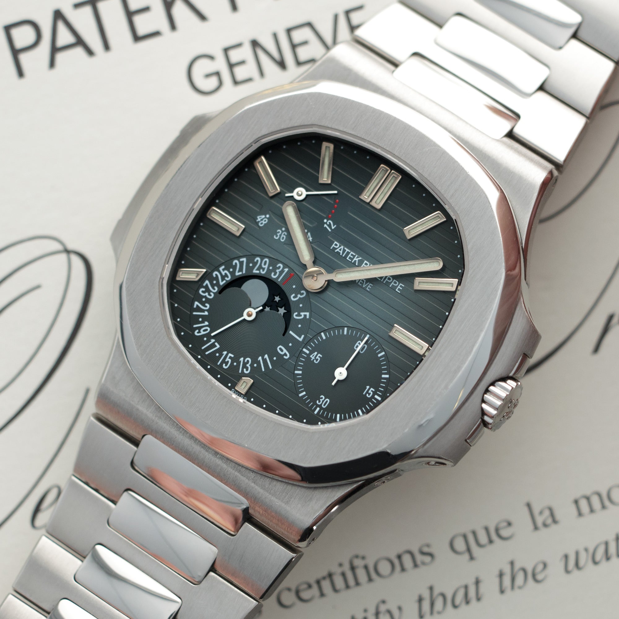 Patek Philippe - Patek Philippe Nautilus Moonphase Watch Ref. 5712 - The Keystone Watches