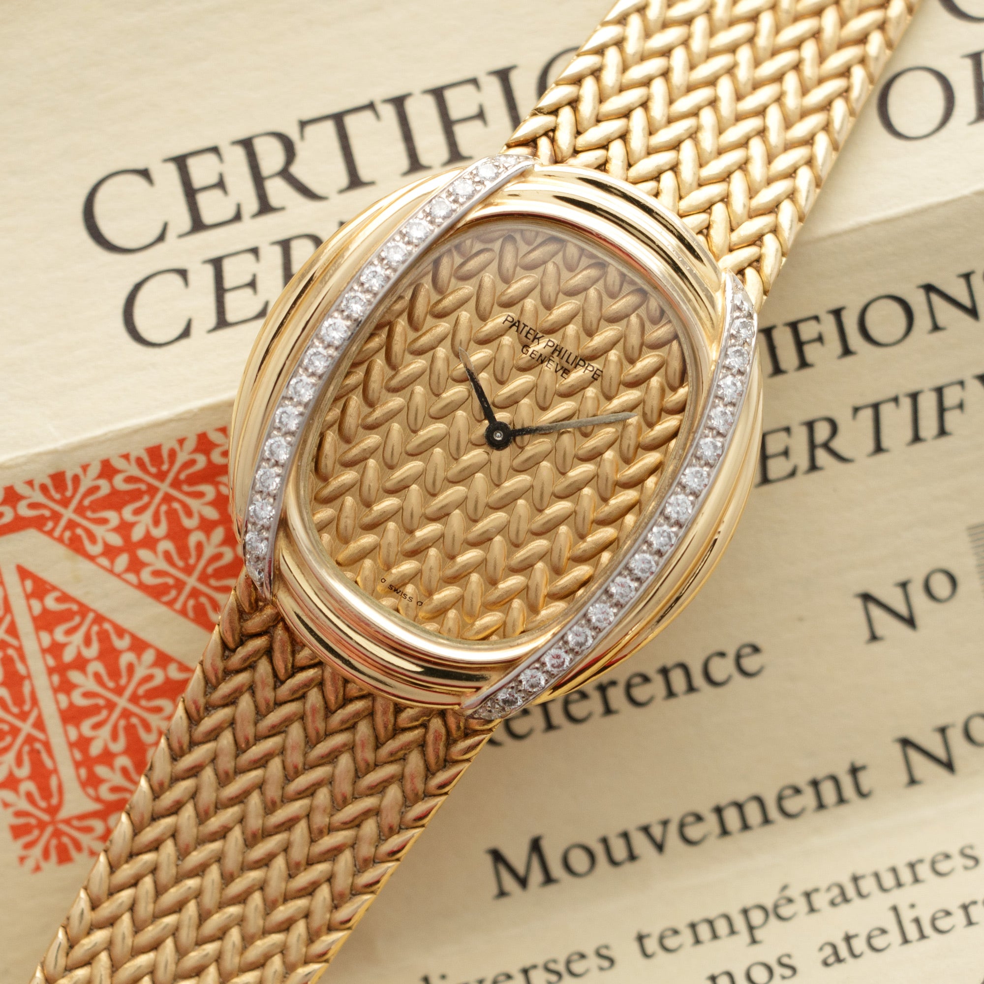 Patek Philippe - Patek Philippe Yellow Gold Diamond Watch Ref. 4288 with Original Paper - The Keystone Watches