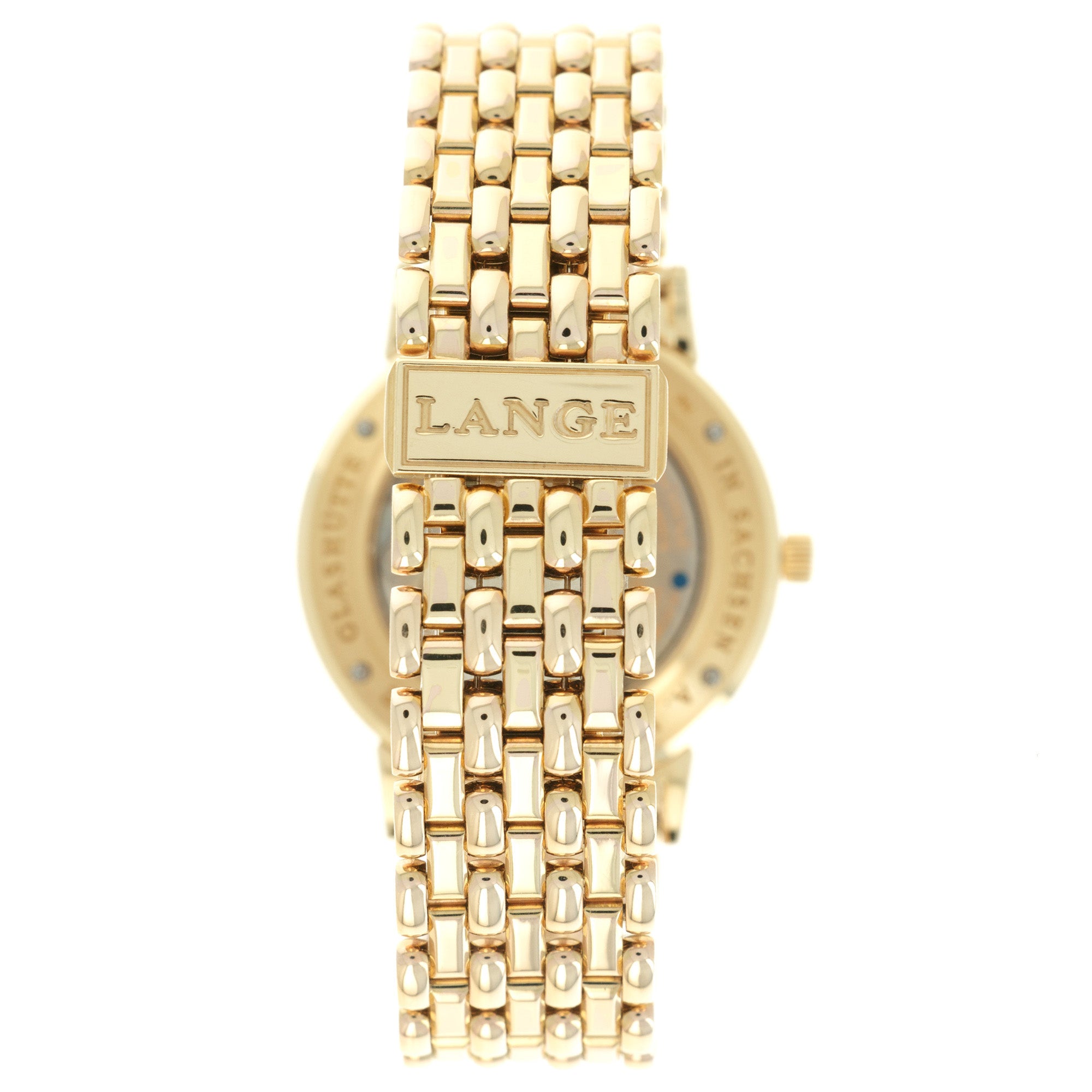 A. Lange & Sohne - A. Lange & Sohne Yellow Gold Saxonia Bracelet Watch - The Keystone Watches