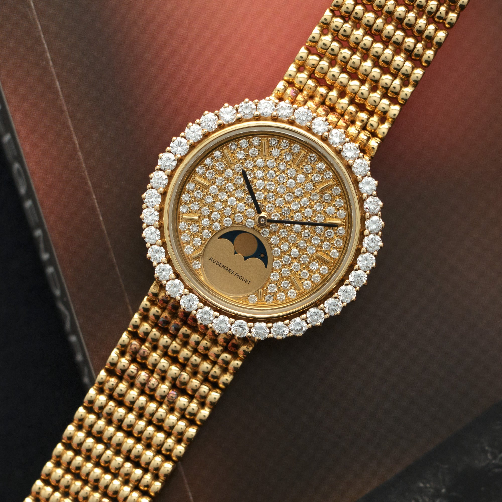 Audemars Piguet - Audemars Piguet Yellow Gold Diamond Moonphase Watch - The Keystone Watches