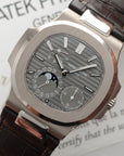 Patek Philippe - Patek Philippe White Gold Nautilus Moonphase Watch Ref. 5712 - The Keystone Watches
