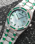 Audemars Piguet - Audemars Piguet White Gold Emerald & Diamond Royal Oak Watch Ref. 56752 - The Keystone Watches