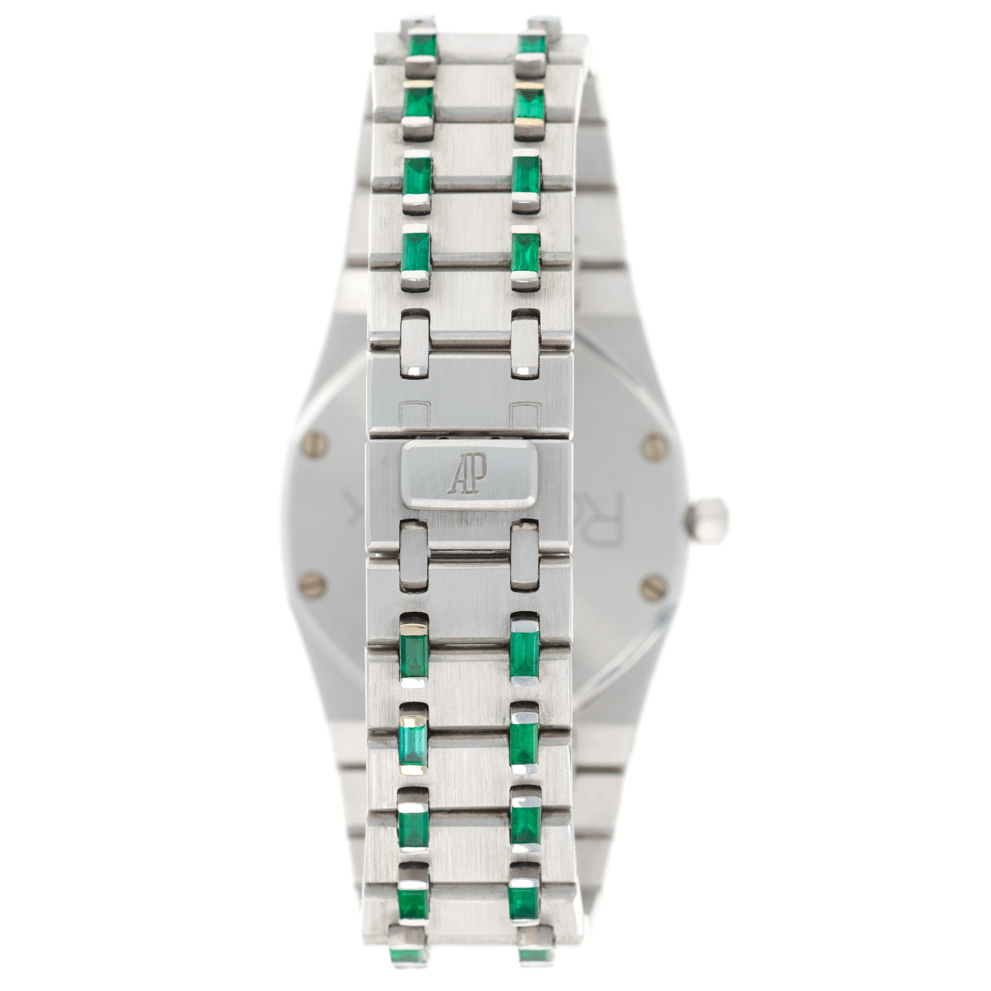 Audemars Piguet - Audemars Piguet White Gold Emerald & Diamond Royal Oak Watch Ref. 56752 - The Keystone Watches