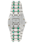 Audemars Piguet - Audemars Piguet White Gold Emerald & Diamond Royal Oak Watch Ref. 56752 - The Keystone Watches