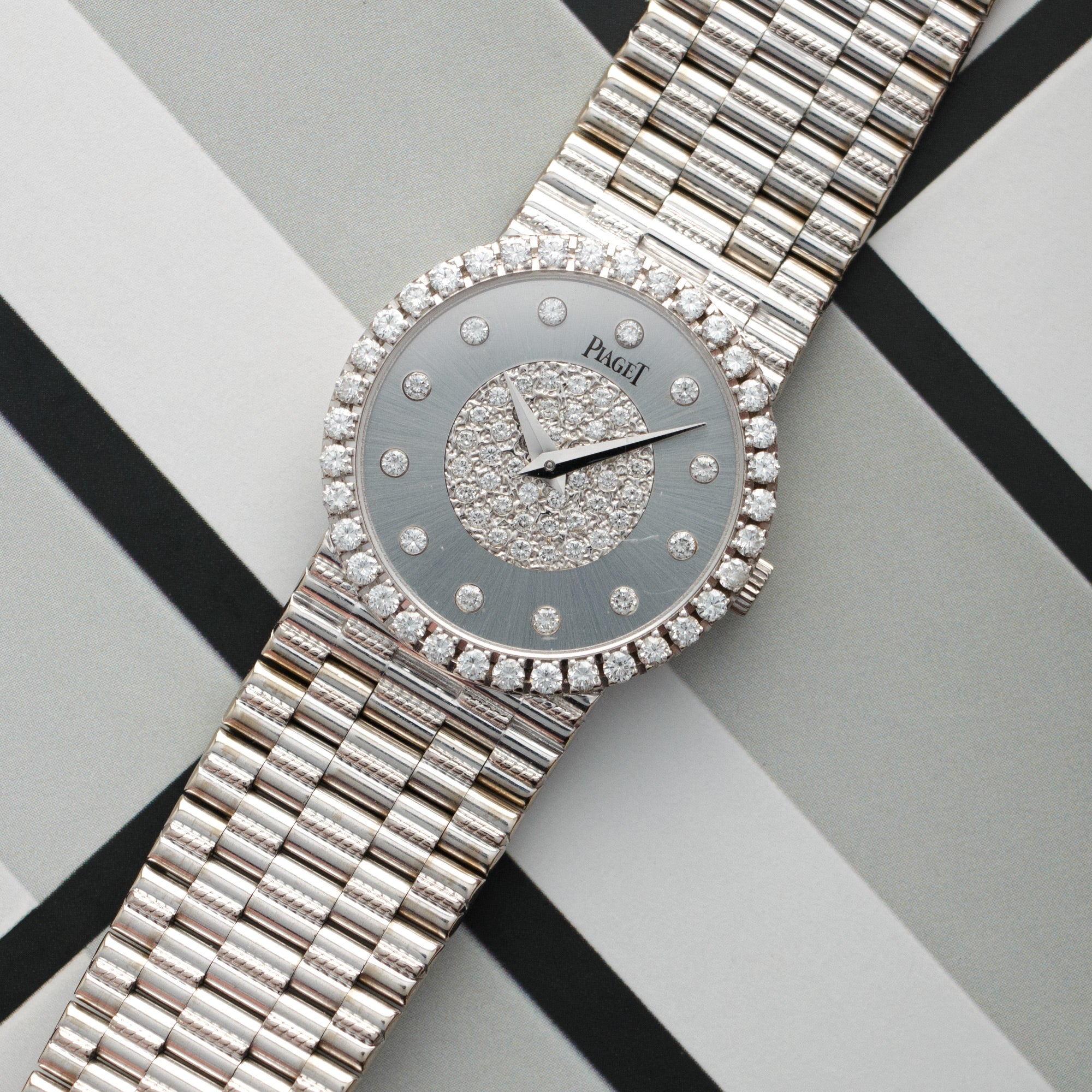 Piaget - Piaget White Gold Diamond Watch, 1970s - The Keystone Watches