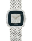 Piaget - Piaget White Gold Onyx Diamond Watch, 1970s - The Keystone Watches
