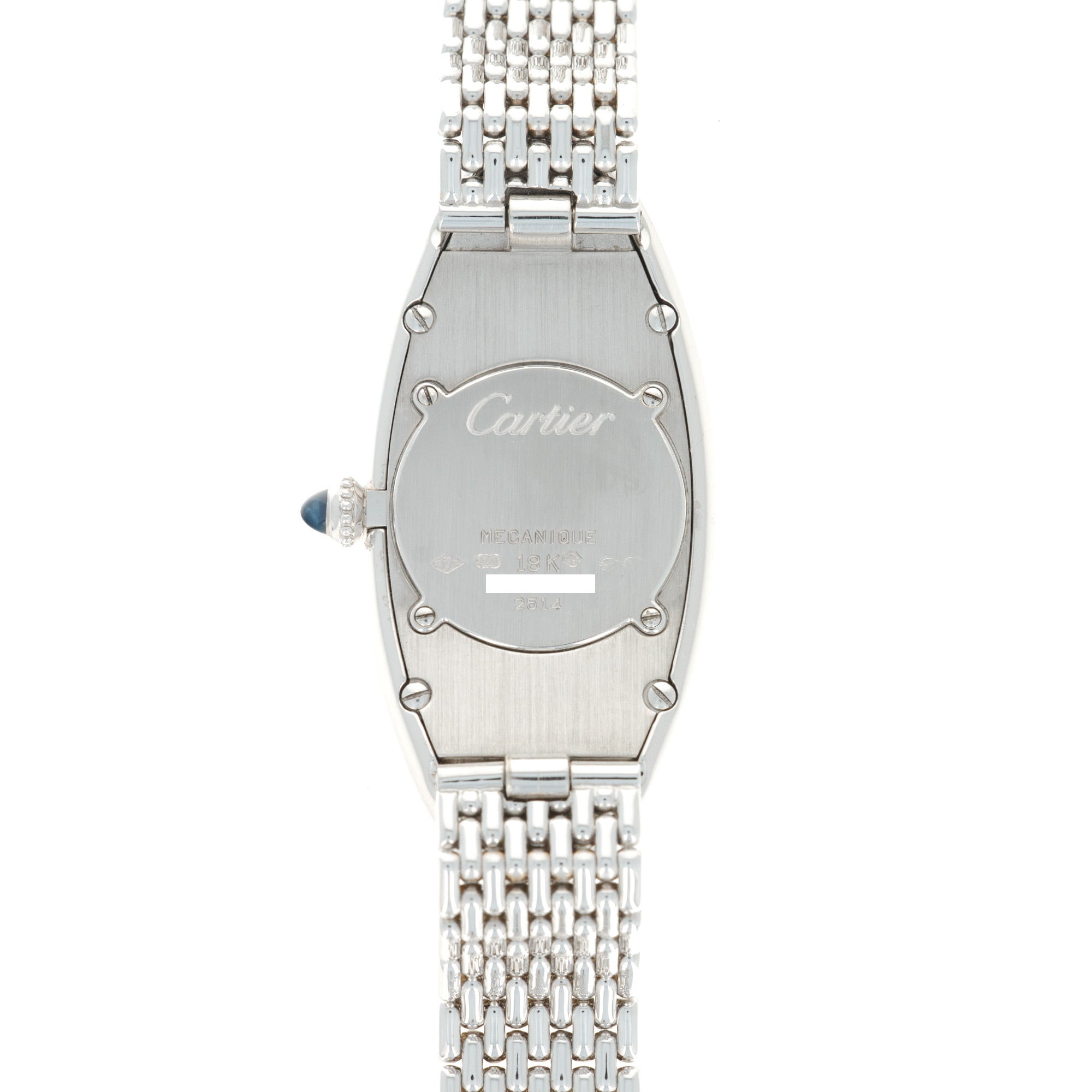 Cartier - Cartier White Gold Baignoire Red Numbers Watch - The Keystone Watches