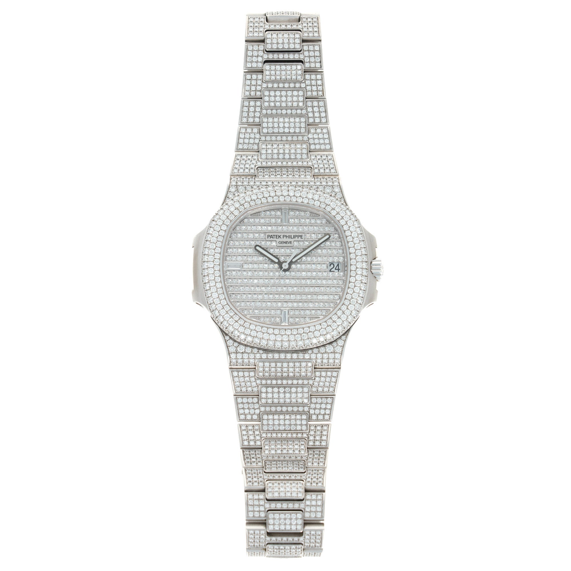 Patek Philippe - Patek Philippe White Gold Nautilus Diamond Watch Ref. 5719 - The Keystone Watches