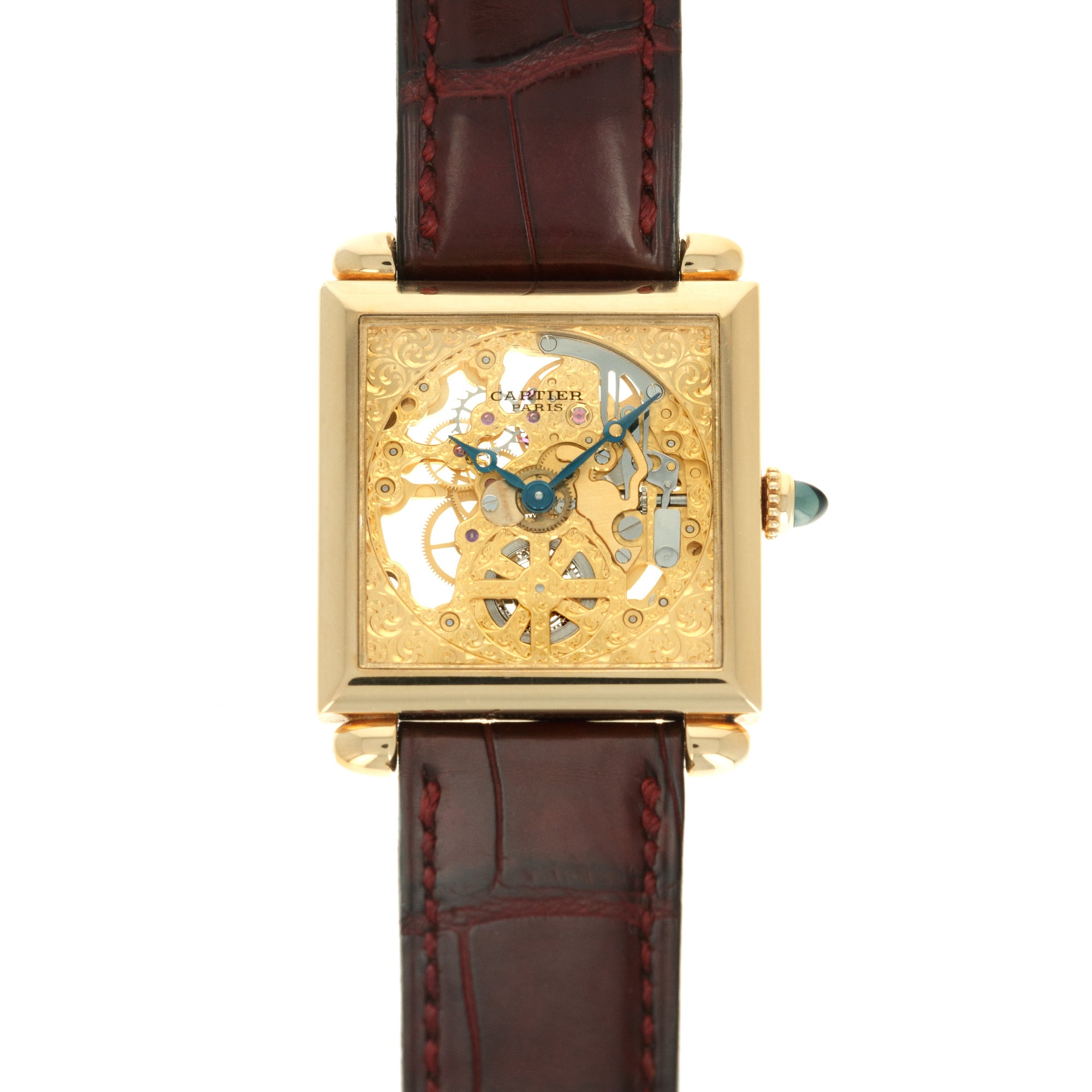 Cartier - Cartier Yellow Gold Carree Obus Skeleton Watch, Limited to 100 - The Keystone Watches