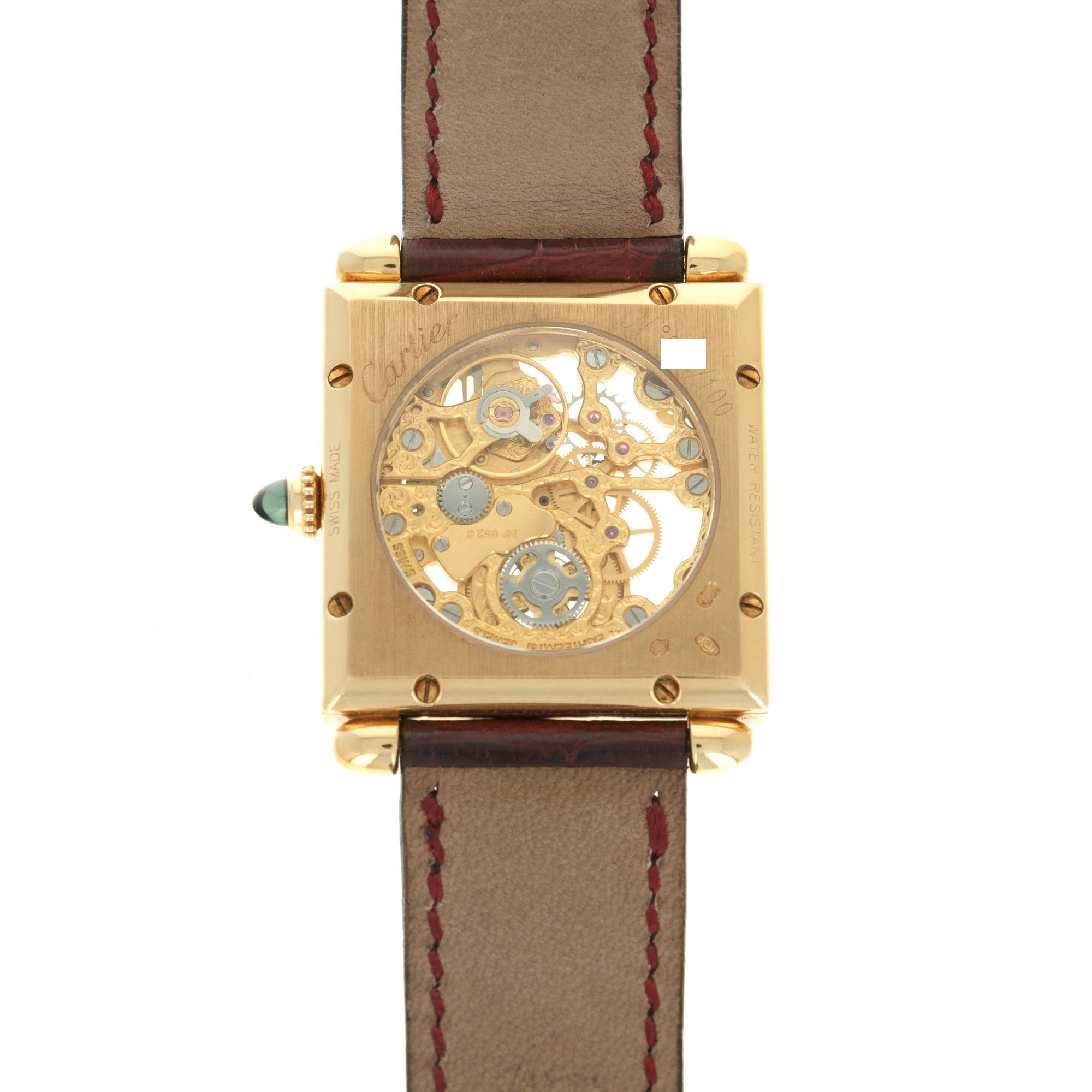 Cartier - Cartier Yellow Gold Carree Obus Skeleton Watch, Limited to 100 - The Keystone Watches