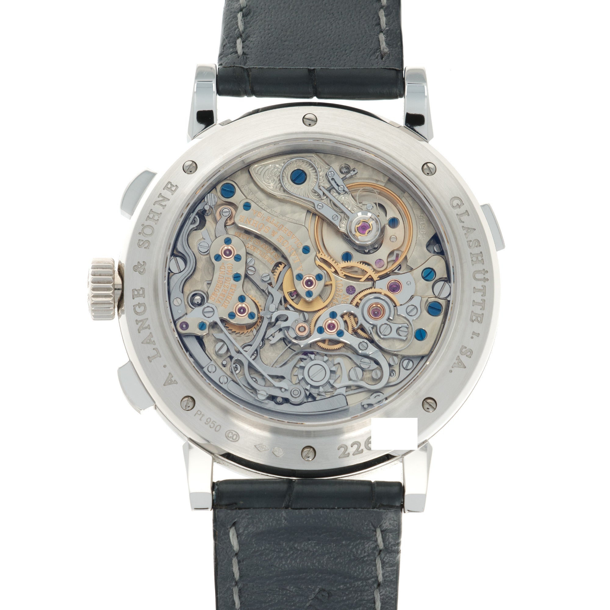 A. Lange &amp; Sohne - A. Lange &amp; Sohne Platinum Datograph Baguette Diamond Up Down Watch Ref. 405.835 - The Keystone Watches