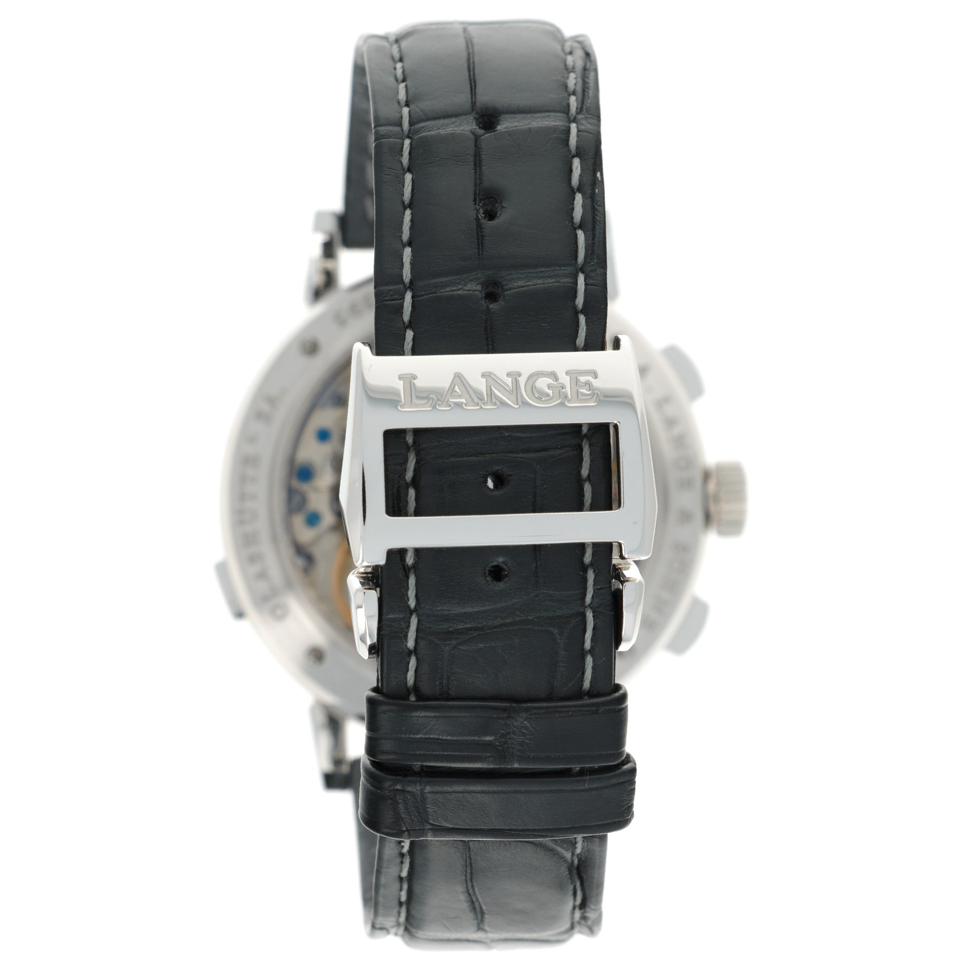 A. Lange &amp; Sohne - A. Lange &amp; Sohne Platinum Datograph Baguette Diamond Up Down Watch Ref. 405.835 - The Keystone Watches