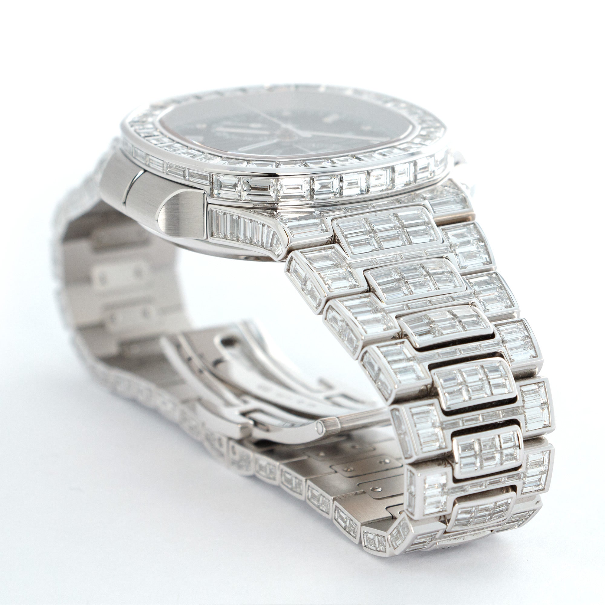 Patek Philippe - Patek Philippe White Gold Nautilus Baguette Diamond Watch Ref. 5990, Special Edition - The Keystone Watches