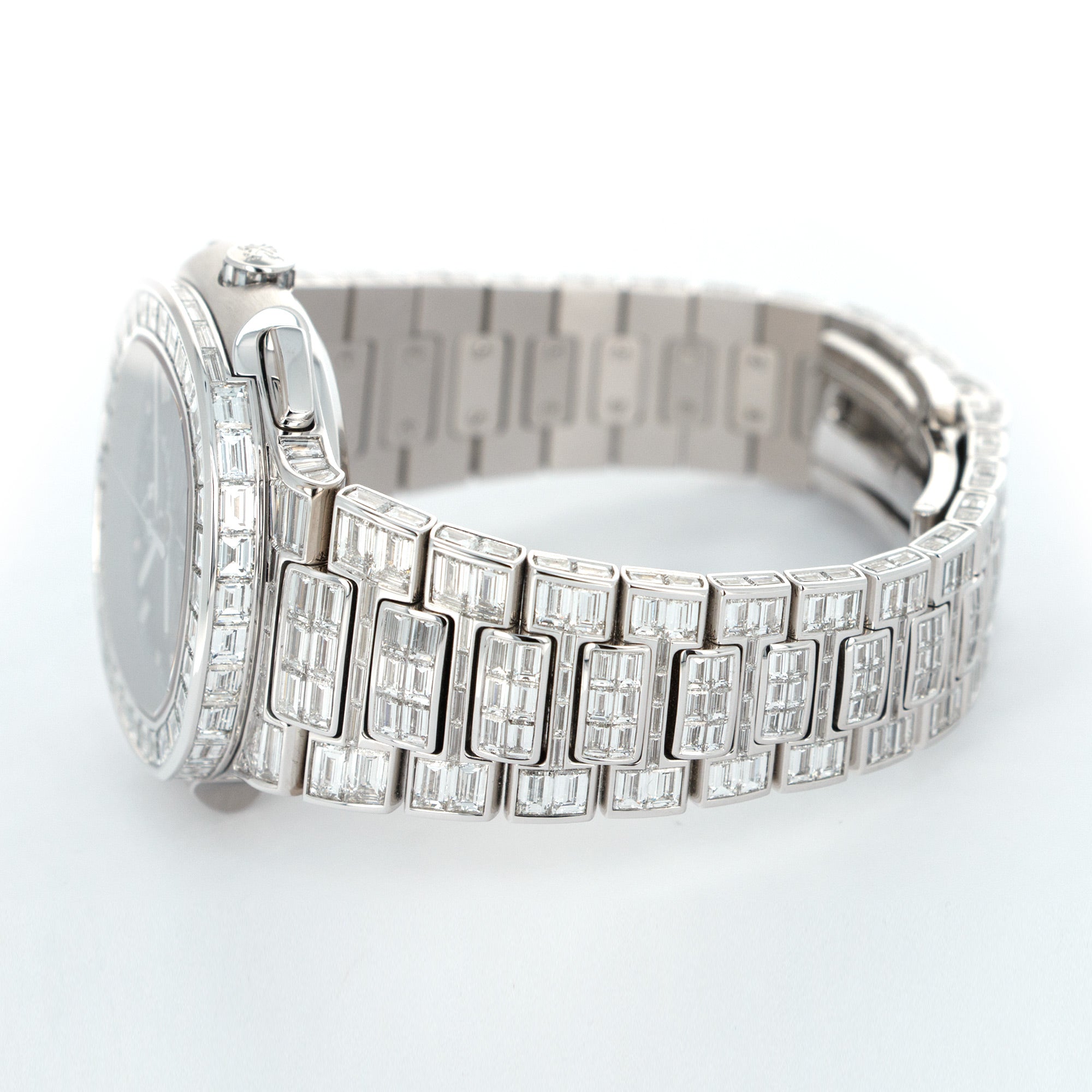 Patek Philippe - Patek Philippe White Gold Nautilus Baguette Diamond Watch Ref. 5990, Special Edition - The Keystone Watches