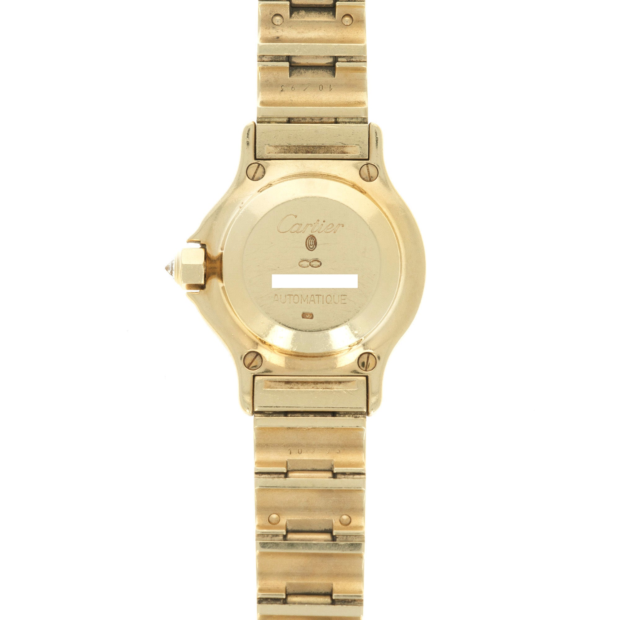 Cartier - Cartier Yellow Gold Santos Automatic Diamond Watch - The Keystone Watches