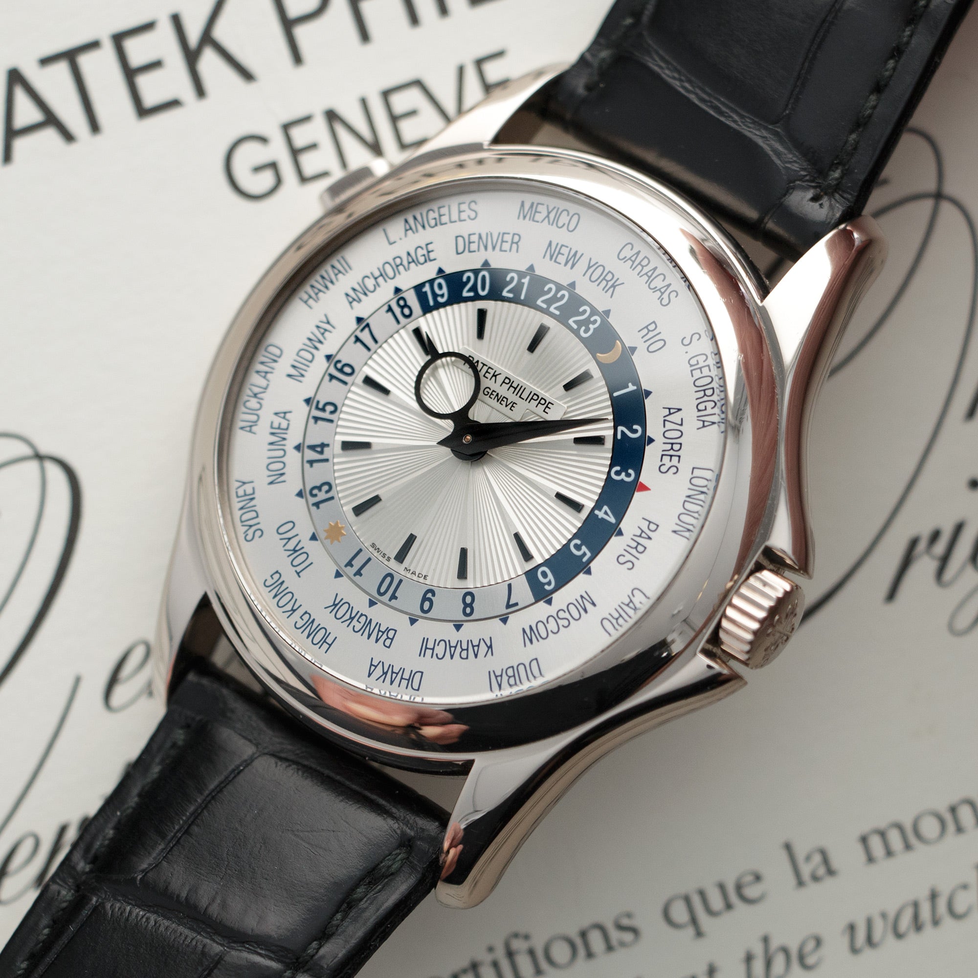 Patek Philippe - Patek Philippe White Gold World Time Watch Ref. 5130 - The Keystone Watches
