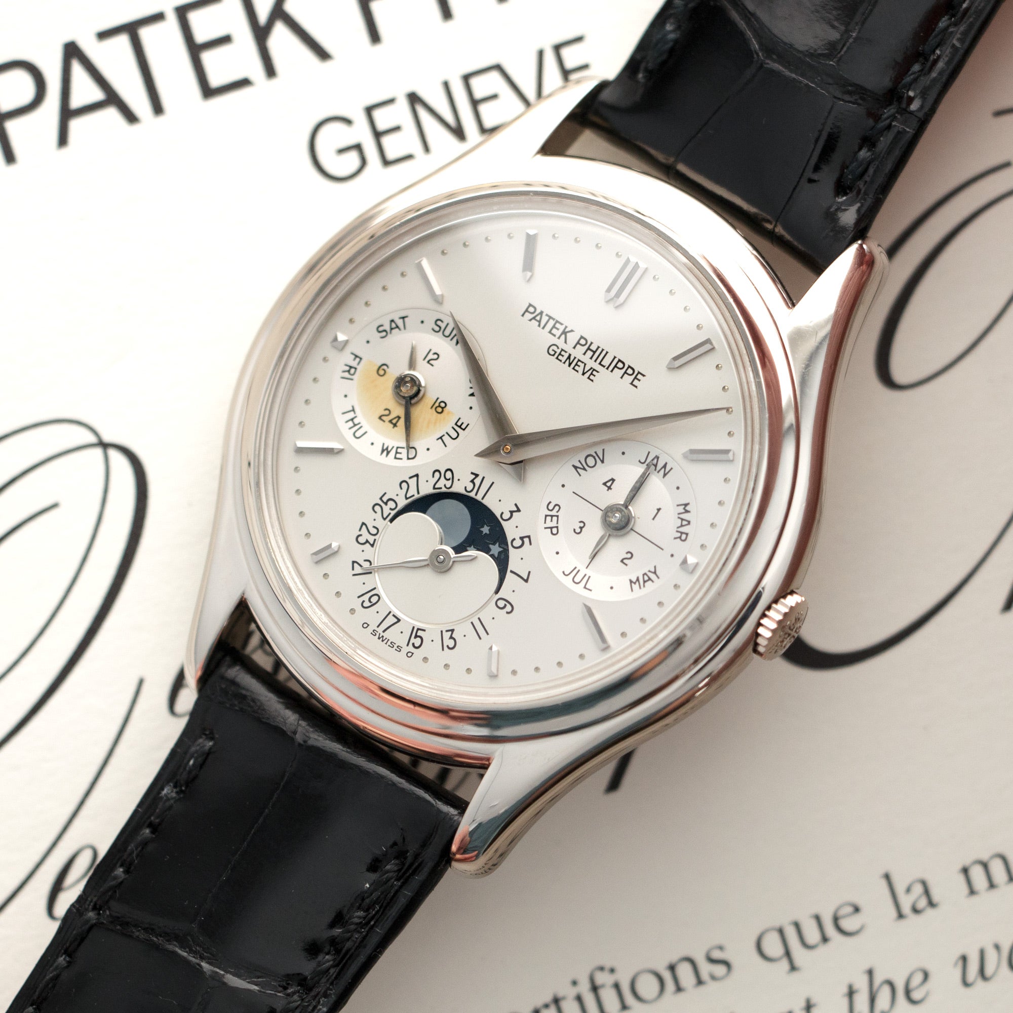 Patek Philippe - Patek Philippe White Gold Perpetual Calendar Watch Ref. 3940 - The Keystone Watches